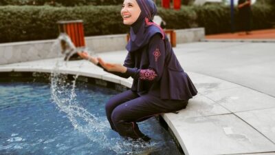Inspirasi Baju Renang Muslimah Wanita Hijab Lengan Panjang Modern